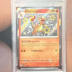 PSA 9 Charmeleon Shiny Baby Rare #110/091 2024 Pokemon Paldean Fates 3205 - Image 2
