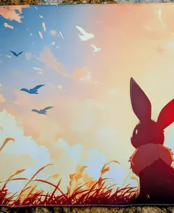 Eevee Sunrise CCG Playmat - Card Game Mat - Pokemon Eevee TCG Playmat 24x14 New - Image 5