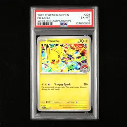 PSA 6 EX-MT 2025 Pokemon ENG Pikachu I SVP EN 225 Promo - Image 1