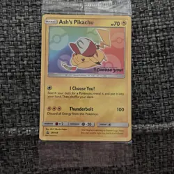 Sealed Ash's Pikachu SM108 Black Star Promo Sun & Moon Pokemon - Image 1