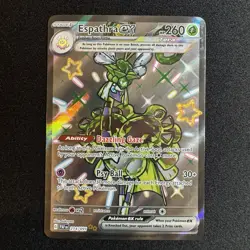 Pokemon TCG Espathra Ex 214/091 Scarlet & Violet Paldean Fates Holo Shiny Ultra - Image 1