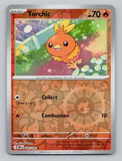 Reverse Holo Torchic 040/182 Common Destined Rivals Pokemon - Image 1