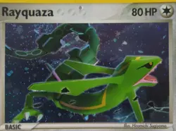 Pokemon Rayquaza 22/107 ex Deoxys SWIRL Cosmos Holo Rare English HP/MP - Image 2