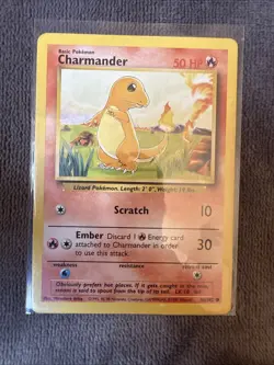 Vintage Pokemon Card - 1999 Pokemon TCG Base Set Charmander 46/102 LP/NM - Image 1