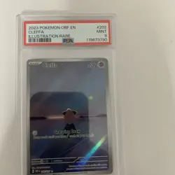 2023 POKEMON OBF EN-OBSIDIAN FLAMES ILLUSTRATION RARE CLEFFA 202 PSA 9 Mint TCG - Image 3