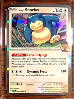 Hop's Snorlax Holo Rare #117|CGC NM/MINT+ 8.5|2025 Journey Together|Pokemon TCG - Image 2