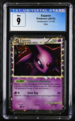 ESPEON 81/90 HOLO UNDAUNTED POKEMON CGC 9 MINT - Image 1