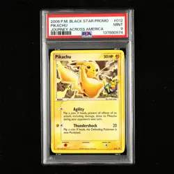 PSA 9 MINT 2006 Pokemon ENG Pikachu 012 Promo(1) - Image 1