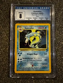 Gyarados Holo Base Set 2 7/130 Rare CGC 8 - Image 1
