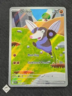 Drilbur 124/086 - Black Bolt Illustration Rare Pokemon TCG NM - Image 1