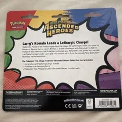 Pokemon TCG Mega Evolution Ascended Heroes Komala Larry Kit Promo 2 Boosters Co… - Image 2