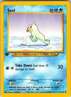 Seel 081/105 Neo Destiny Pokemon NM 1st Edition - Image 1