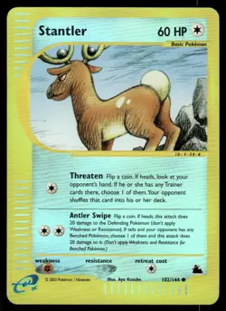 *FRI NIGHT* Stantler 102/144 Reverse Holo Skyridge Common - Image 1