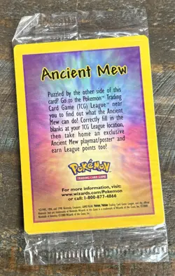 Pokemon Ancient Mew Holo 2000 Movie Promo FACTORY SEALED - Image 1