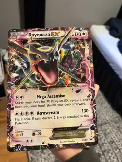 Pokemon Shiny Rayquaza EX - XY69 SM Black Star Promo (Jumbo/Oversized Size) NM - Image 1