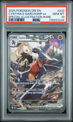 Cynthia’s Garchomp EX PSA 10 - 232/182 - SIR - Destined Rivals - Pokemon - Image 1