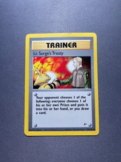 Pokemon TCG - Lt. Surge's Treaty - Gym Heroes - 112/132 Unlimited 1999-2000 - Image 1