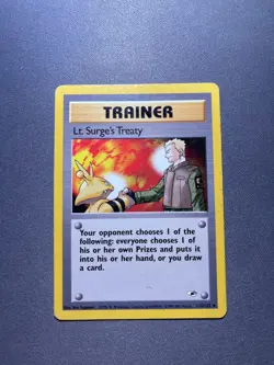 Pokemon TCG - Lt. Surge's Treaty - Gym Heroes - 112/132 Unlimited 1999-2000 - Image 3