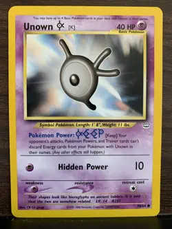 Unown [K] Unknown K Neo Revelation 58/64 Pokemon TCG Vintage CR CG gangs - Image 1
