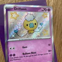 Pokemon Card TCG Rare Drifloon 155/091 Paldean Fates Baby Shiny NM - Image 5