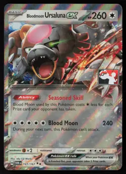 Pokemon Bloodmoon Ursaluna ex 141/167 Prize Pack Series Cards Holo Pack Fresh NM - Image 1