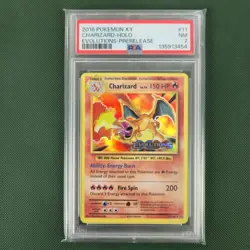 PSA 7 Charizard 11/108 Evolutions Prerelease Holo Promo Stamped Pokemon Card - Image 1