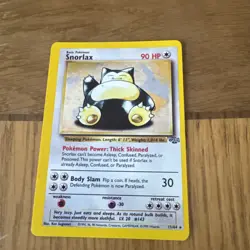 Pokemon Card - Snorlax Jungle 27/64 Rare 1st Edition LP - Image 1