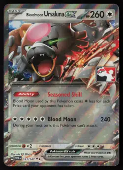 Pokemon Bloodmoon Ursaluna ex 141/167 Prize Pack Series Cards Holo Pack Fresh NM - Image 1