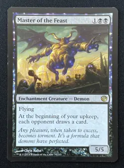 MTG Master of the Feast Journey Into NYX Regular Card NM/LP Condition - Image 1