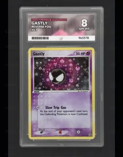 Gastly 63/112 Ace 8 Reverse Foil Fire Red & Leaf Green EX Pokemon Card MINT - Image 1