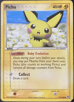 Pichu 59/106 Emerald Regular (See Photos) Pokemon Card - Image 1