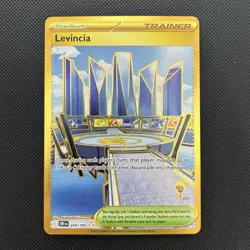 Pokemon TCG Levincia Card Destined Rivals Secret Rare 244/182 Gold - Image 2