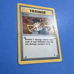 Brock 98/132 Gym Heroes Unlimited Rare Pokemon Card in OK Condition - Image 5
