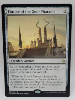 MTG Throne of the God-Pharaoh NM Amonkhet Rare Legendary Artifact EDH Magic Card - Image 1