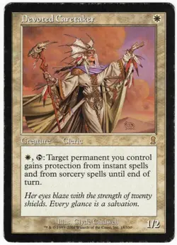 Devoted Caretaker 2001 Odyssey White Rare Creature MTG MP AZ1 - Image 1