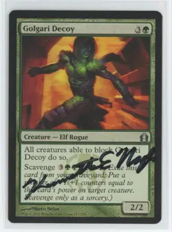 MTG Return to Ravnica Golgari Decoy #127 AUTOGRAPH Marco Nelor - Image 1
