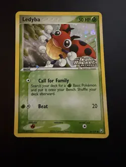Pokemon TCG Team Rocket Returns Ledyba 64/109 Stamped Reverse Holo Near Mint* - Image 1