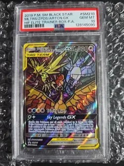 PSA 10 MOLTRES ZAPDOS & ARTICUNO GX SM210 HIDDEN FATES ETB PROMO POKEMON - Image 1
