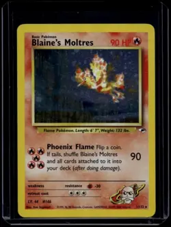 Pokemon TCG Blaine's Moltres 1/132 Gym Heroes Holo Rare NM - Image 1