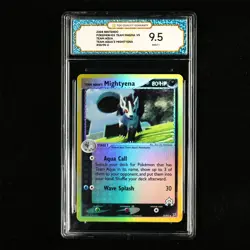 TQG 9.5 MINT+ 2004 Pokemon ENG Team Aqua's Mightyena 30/95 U - Image 2