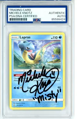 PSA Signed Michele Knotz Pokemon Lapras 36/236 Sm-Unified Minds Reverse Holo - Image 1