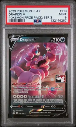 2023 Pokemon Play! Drapion V Pokemon Prize Pack Series 3 PSA 9 - Image 1