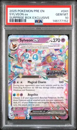 Pokemon TCG Sylveon ex 041/131 Prismatic Evolutions Surprise Box Promo - PSA 10 - Image 1