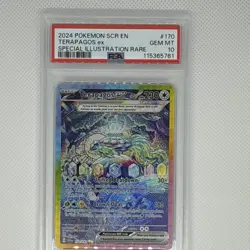 Pokemon Terapagos ex 170/142 Sv07 Illustration Rare PSA 10 Holo Stellar Crown - Image 1
