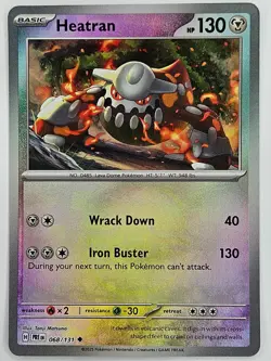 Pokemon TCG - 068/131 Heatran Masterball Prismatic Evolutions Uncommon - Image 1
