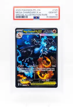 Pokemon Mega Charizard x EX SIR 125/094 PSA 10 ENGLISH - Image 1