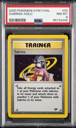 2000 POKEMON GYM CHALLENGE #20 SABRINA-HOLO PSA 8 - Image 1