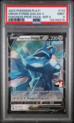 2023 Pokemon Play! Origin Forme Dialga V Pokemon Prize Pack Series 3 PSA 9 - Image 1