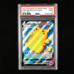 PSA 9 MINT 2021 Pokemon ENG Surfing Pikachu VMAX E 009/025 Full Art - Image 1