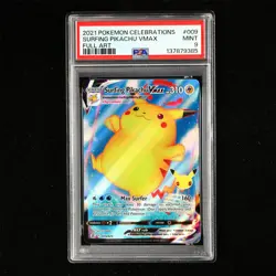 PSA 9 MINT 2021 Pokemon ENG Surfing Pikachu VMAX E 009/025 Full Art - Image 2